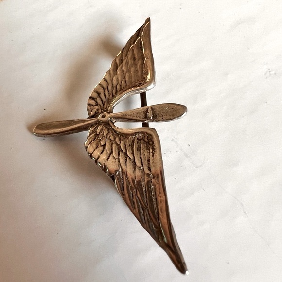 WWII US Army Air Corp Insignia Wings Pin Memorabilia Sterling Sweetheart Jewelry - Picture 10 of 13